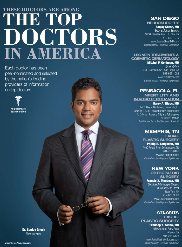 top doctors in america magazine cover sanjay ghosh neurosurgery